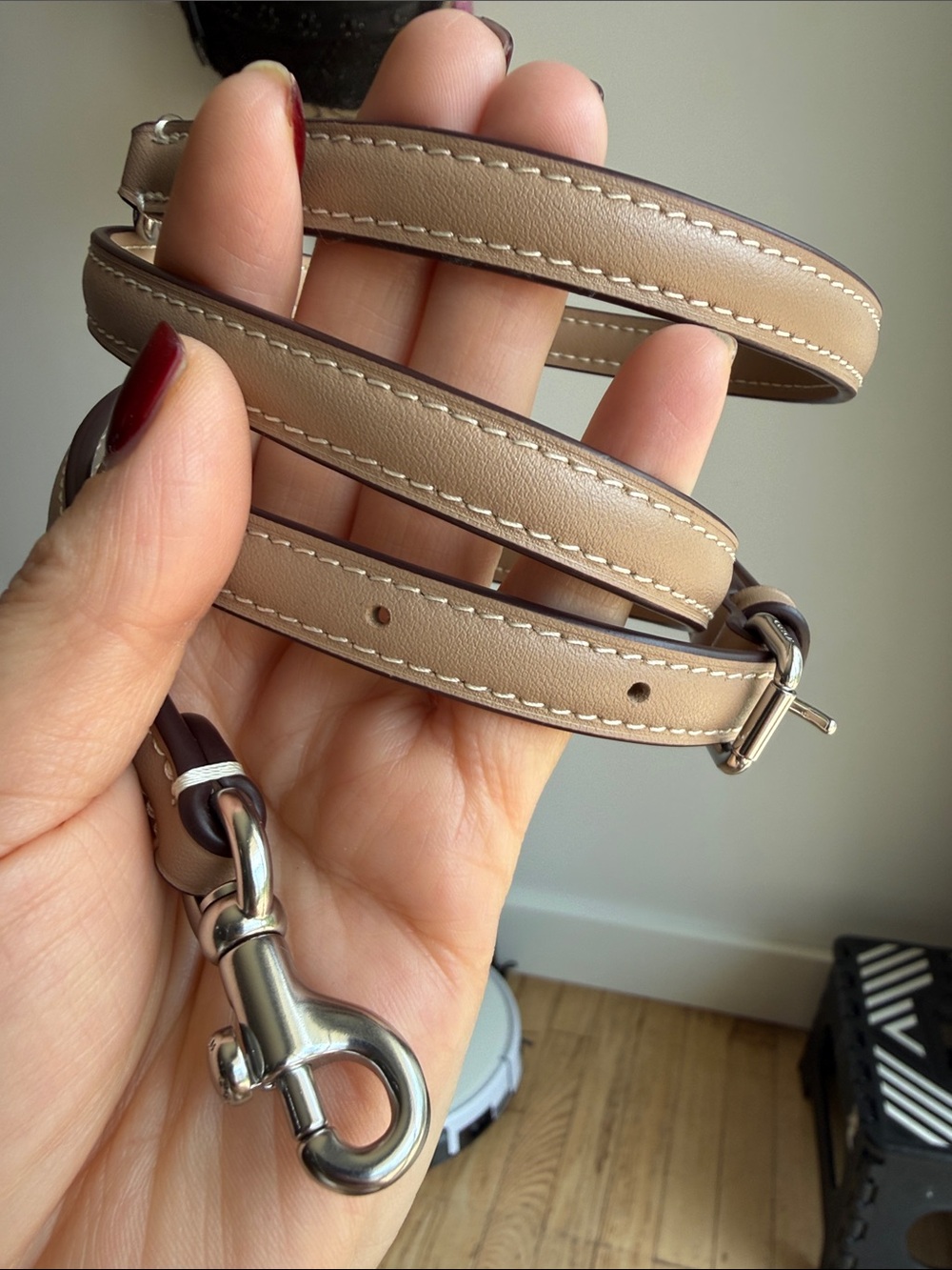 Coach Crossbody Strap in Taupe and Brown